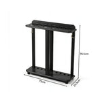 ARIX Billiard Cue Rack 10 Slot Solid Oak Wood and Metal Storage Stand Precise Cue Holder with Accessory Storage for Home Game Room Pool Hall & Club - Black