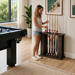 ARIX Billiard Cue Rack 16 Slot Thickened Density Board Cue Storage Stand Stable Holder Design for Home Game Room Pool Hall & Club