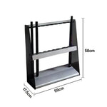 ARIX 10-Hole Acrylic Cue Rack Wall-Mounted Stable Design with Non-Slip Base Smooth Protective Edges Black