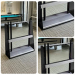 ARIX 10-Hole Acrylic Cue Rack Wall-Mounted Stable Design with Non-Slip Base Smooth Protective Edges Black