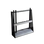 ARIX 10-Hole Acrylic Cue Rack Wall-Mounted Stable Design with Non-Slip Base Smooth Protective Edges Black
