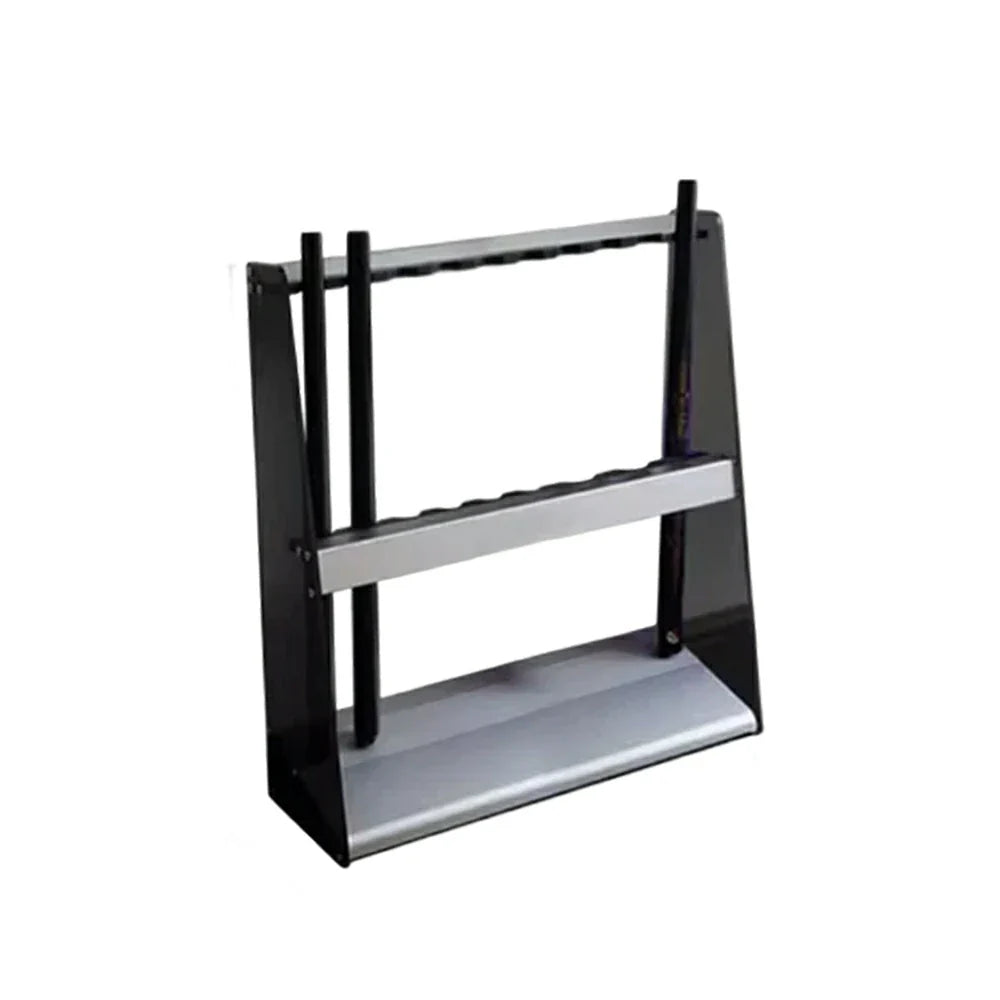 ARIX 10-Hole Acrylic Cue Rack Wall-Mounted Stable Design with Non-Slip Base Smooth Protective Edges Black