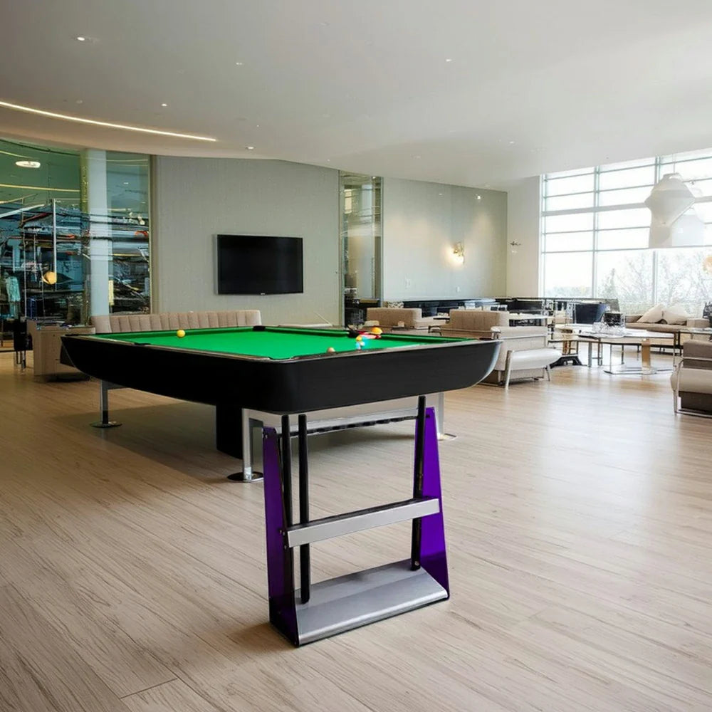 ARIX 10-Hole Acrylic Cue Rack Wall-Mounted Stable Design with Non-Slip Base Smooth Protective Edges Purple