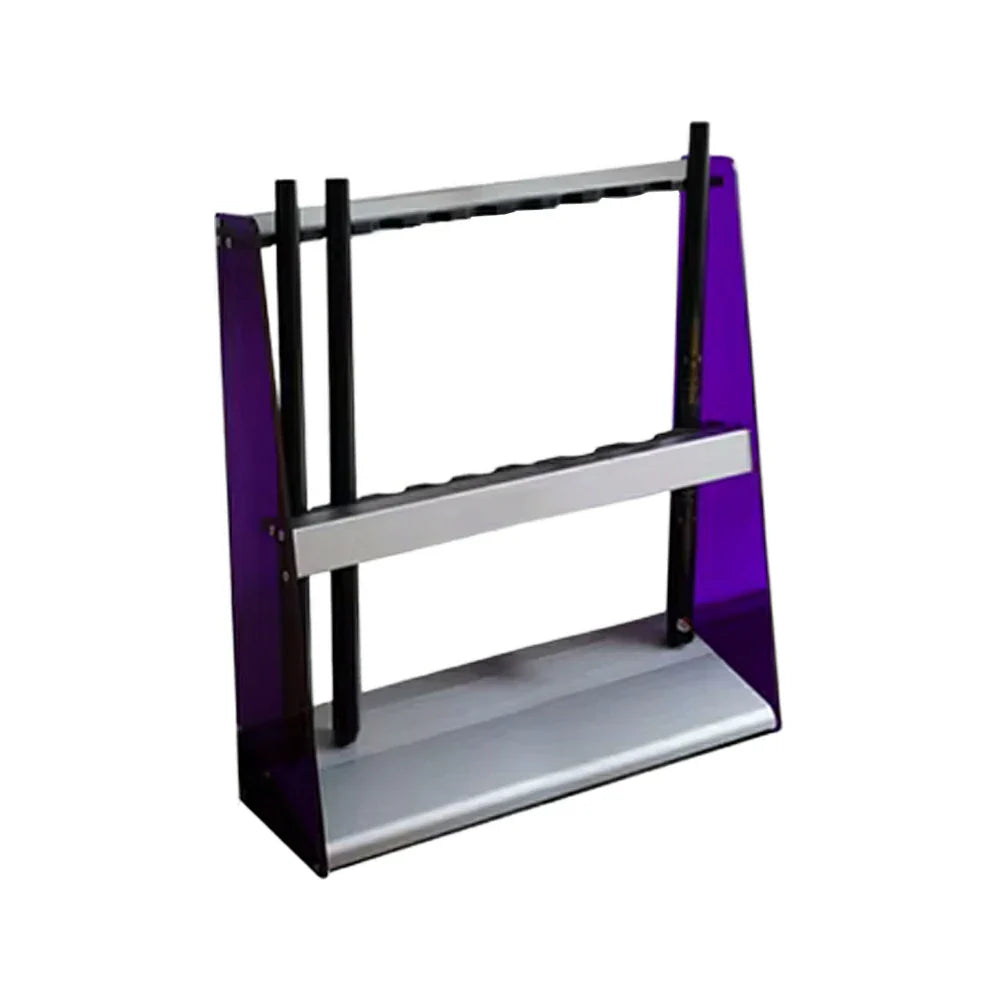 ARIX 10-Hole Acrylic Cue Rack Wall-Mounted Stable Design with Non-Slip Base Smooth Protective Edges Purple