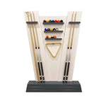 ARIX 6-Hole Wooden Cue Rack Free-Standing Durable Lacquered Finish Space-Saving Design for Billiard Sticks