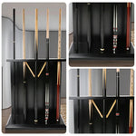 ARIX 5-Hole Wooden Cue Rack Free-Standing Durable Lacquered Finish Space-Saving Design for Billiard Sticks