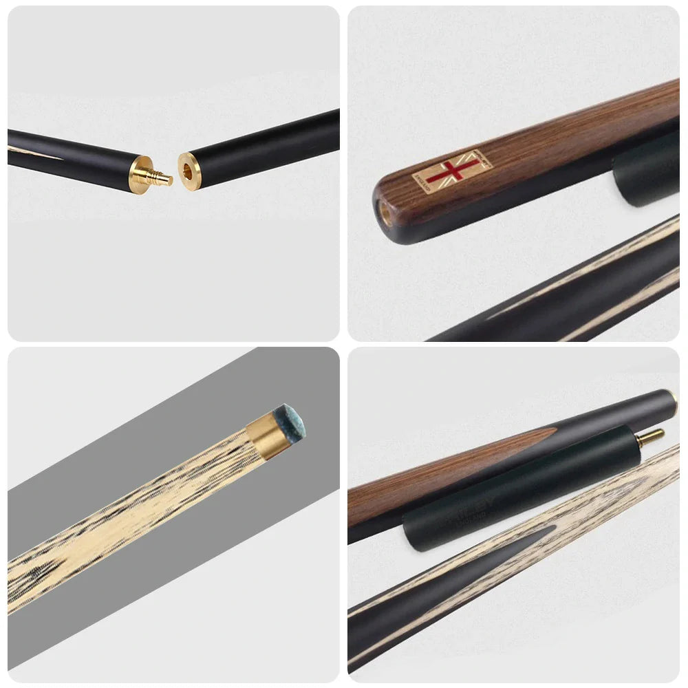 RILEY Billiard 3/4 Stick 6-inch Shaft, Split, Smooth Stroke 9.5mm Extension - with Tip, Ash Cue 145cm