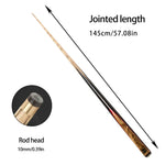 RILEY Billiard Shaft, - Stroke Leather 6-inch 2-Piece, Tip, 10mm North American with Ash Extension Smooth Cue Stick 145cm