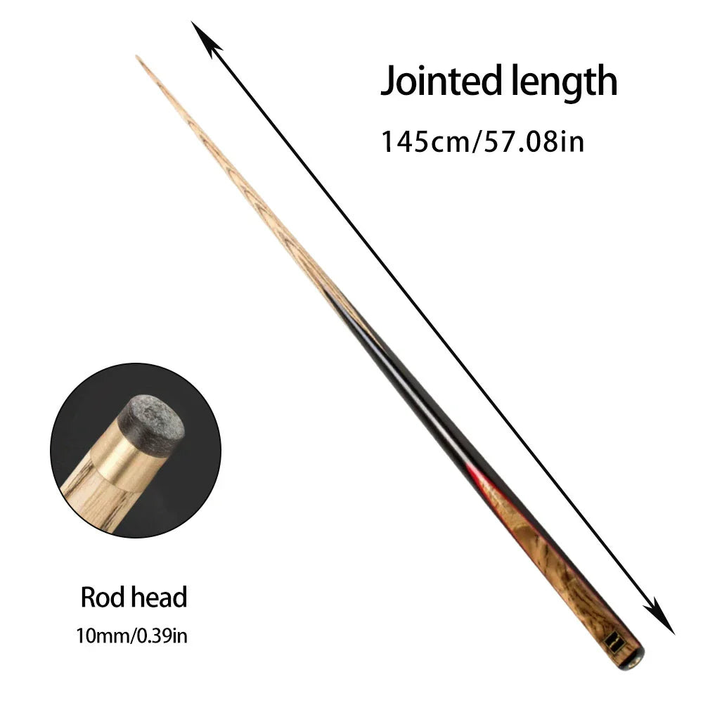 RILEY Billiard Shaft, - Stroke Leather 6-inch 2-Piece, Tip, 10mm North American with Ash Extension Smooth Cue Stick 145cm