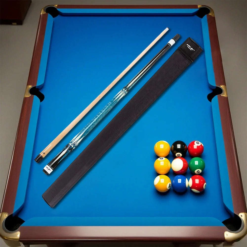 RILEY Billiard Shaft, 1/2 Maple Split, Leather Canadian Bumper Cue Rubber Joint, Quick-Release Stick 12.75mm Tip, - 147cm