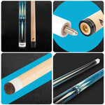 RILEY Billiard Shaft, 1/2 Maple Split, Leather Canadian Bumper Cue Rubber Joint, Quick-Release Stick 12.75mm Tip, - 147cm