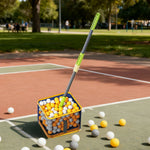 ARIX Ball Collector Adjustable Height 180-Degree Design with Durable Net and Premium Spring - Strong, Smooth, and Easy Pickup - Yellow
