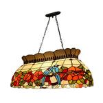 ARIX Billiard Light Fittings, E27 Durable Craft, Iron Glass, Floral Handmade Socket, Design Stained Table Pool Table - Vintage Lighting