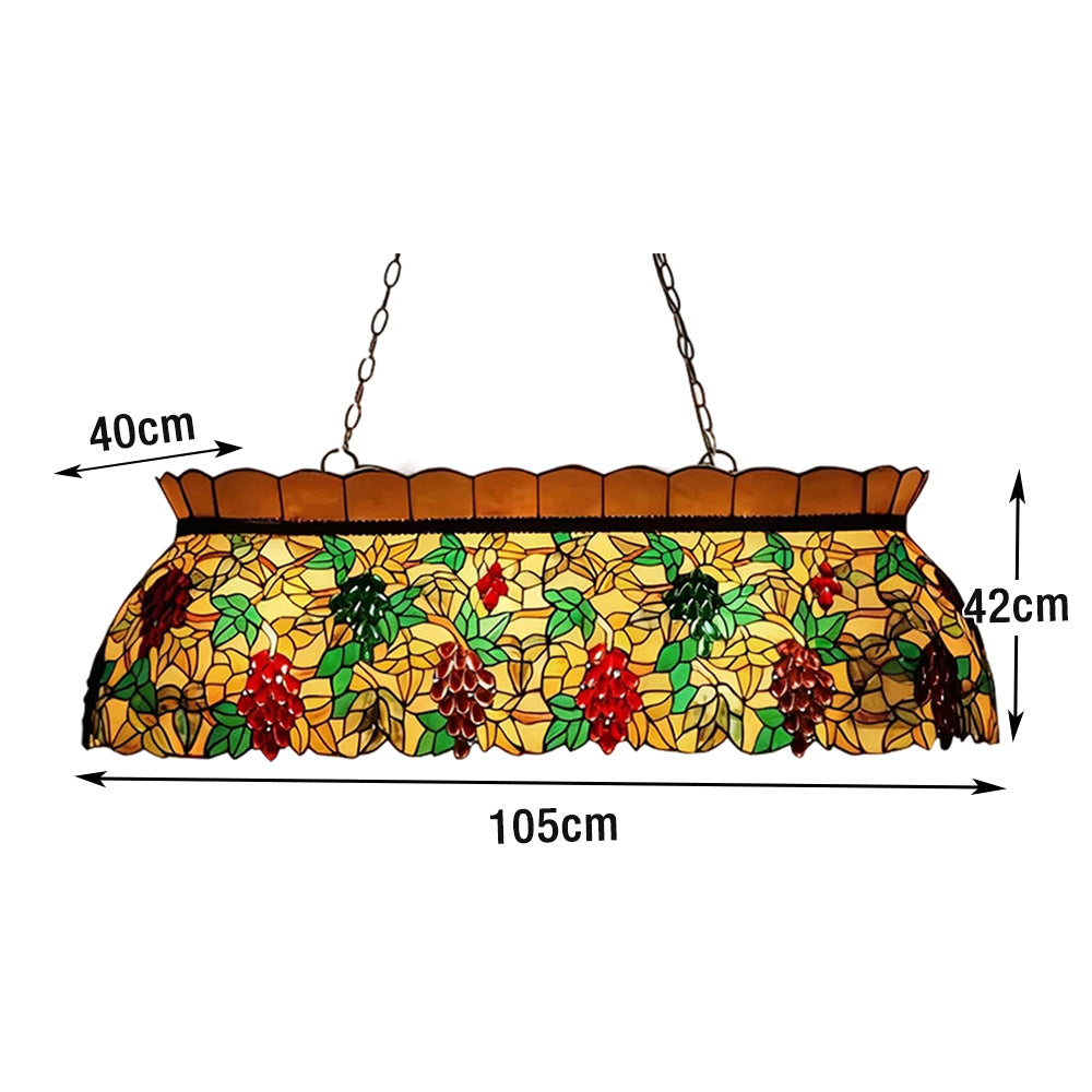 ARIX Billiard Handmade Craft, Durable Light Socket, Fittings, Table Vintage Stained Pool Design - E27 Iron Glass, Fruit Table Lighting