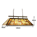 ARIX American Shade, Pool Billiard Handmade Table Craft, E27 Durable Iron Light Vintage Glass Stained Socket, Fittings, Pendant - Long Lighting