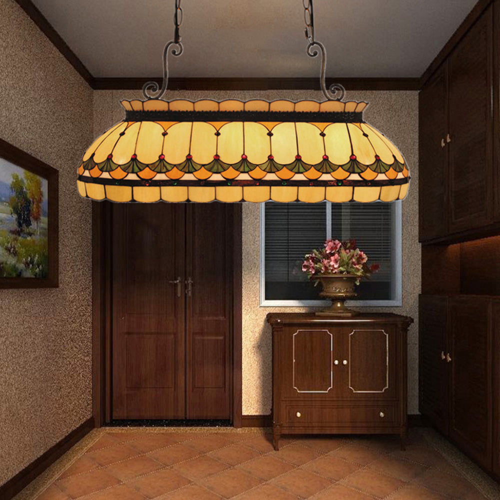 ARIX Minimalist Lighting Craft, Shade, - Modern Fittings, Table Handmade Pendant Simple E27 Billiard Light Glass Durable Socket, - Pool Iron Yellow