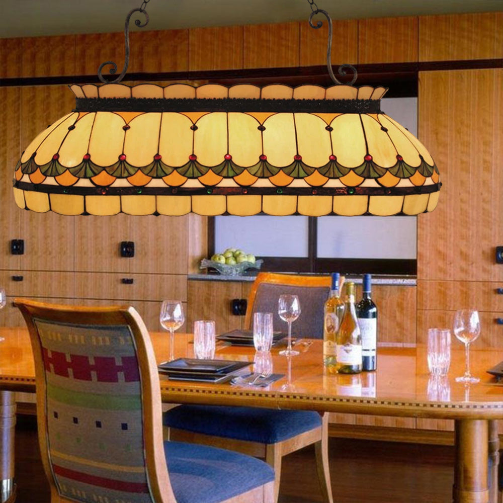 ARIX Minimalist Lighting Craft, Shade, - Modern Fittings, Table Handmade Pendant Simple E27 Billiard Light Glass Durable Socket, - Pool Iron Yellow