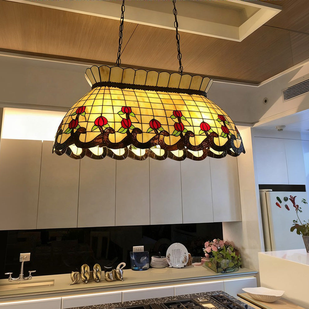 ARIX Billiard Table - Chain, Lighting Iron Pool Pendant E27 Stylish - Durable Glass Fittings, Adjustable Light Socket, Shade, Yellow
