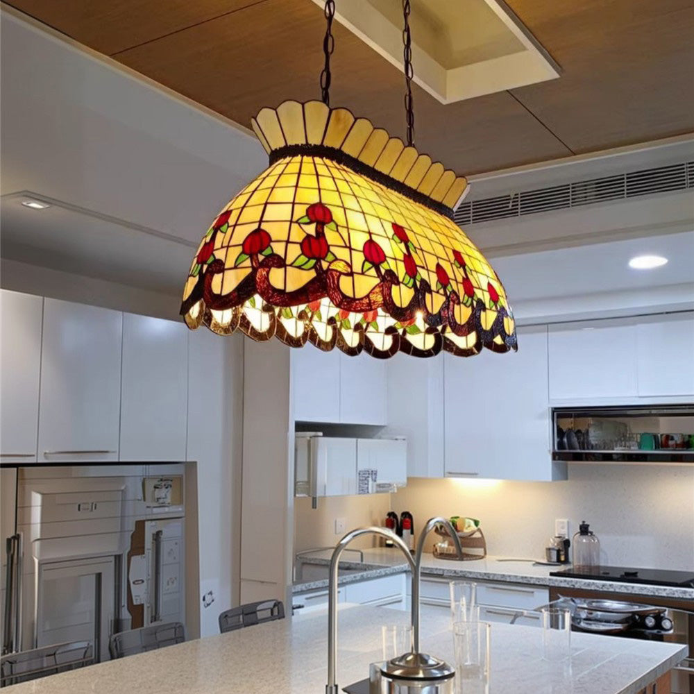 ARIX Billiard Table - Chain, Lighting Iron Pool Pendant E27 Stylish - Durable Glass Fittings, Adjustable Light Socket, Shade, Yellow