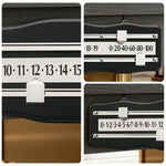 ARIX - Scoreboard Manual 2-Player Wall-Mounted - Scorers Sliding Brass with Wood Mahogany Solid Scoreboard, Snooker Chrome & Black