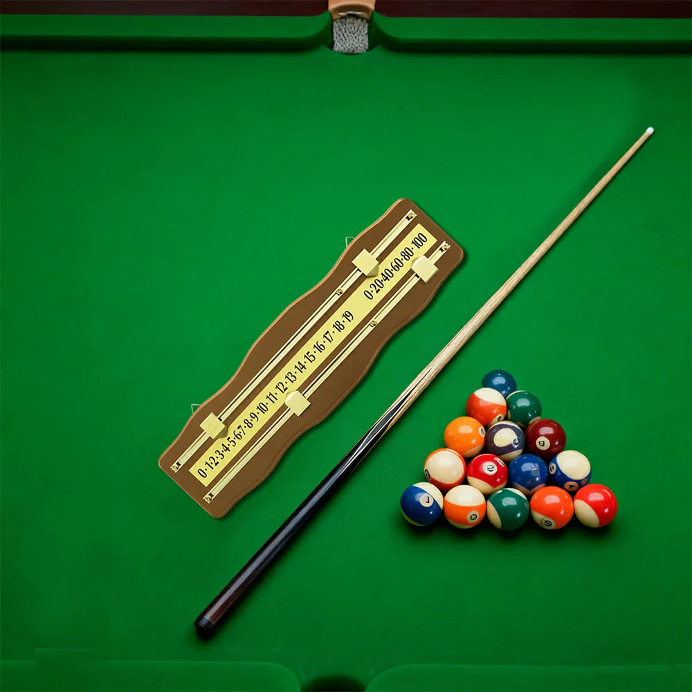 ARIX - Scoreboard Manual 2-Player Wall-Mounted - Scorers Sliding Brass with Wood Mahogany Solid Scoreboard, Snooker Brass & Oak