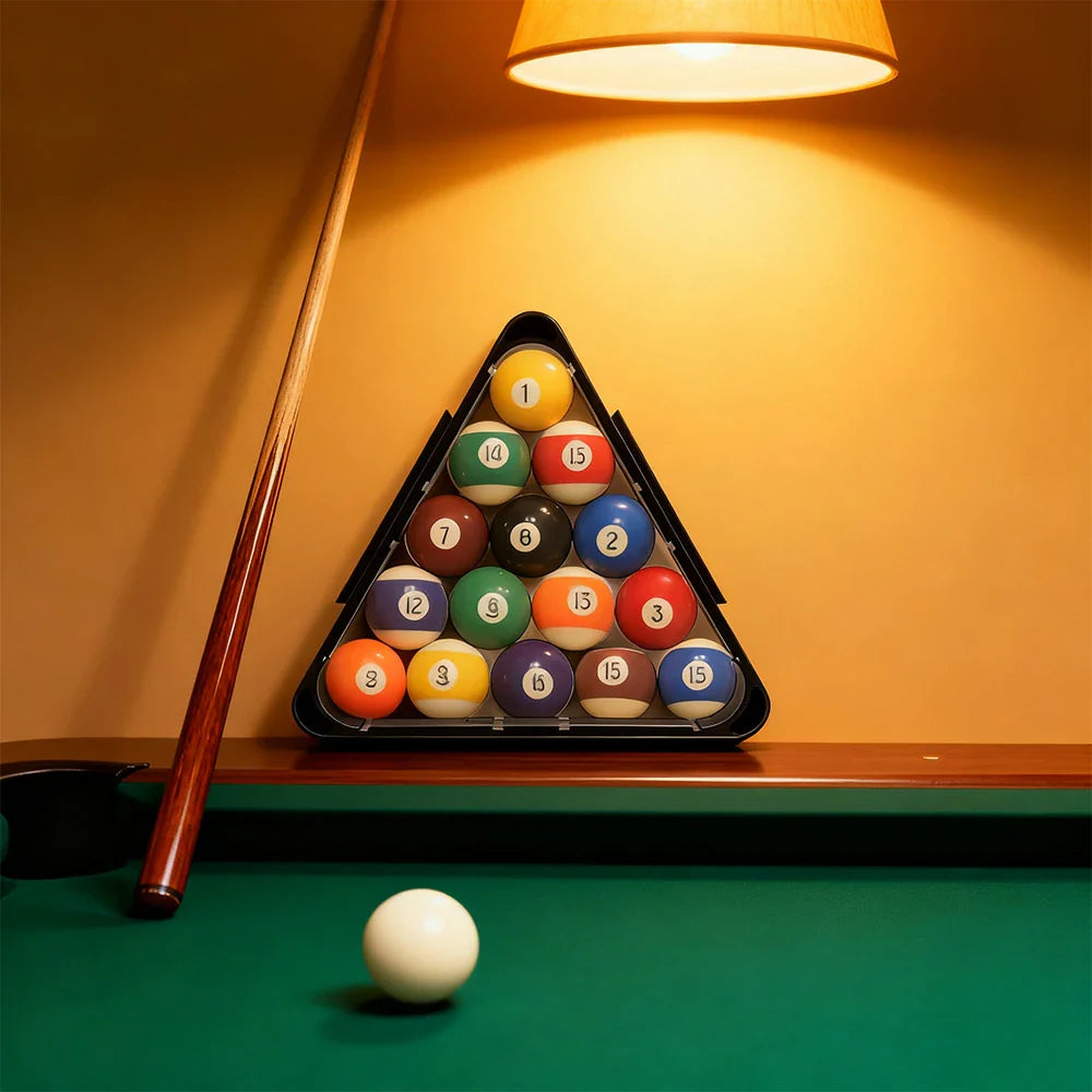 ARIX - Setups 9-Ball and 10-Ball, 15-Ball, for Rack Collapsible Adjustable 2-inch, Triangle Multi-Game PVC Black