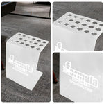 ARIX Acrylic Transparent - Finish Laser-Cut Smooth and Base Stable with Stand 18-Cue Clear Rack, Cue Acrylic Holder