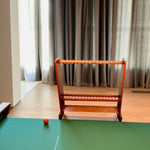 ARIX - Design Holder Dual-Tier and Finish Smooth with Stand Wood Solid Rack, Storage 36-Cue Rack Cue Floor Tone Oak