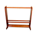 ARIX - Design Holder Dual-Tier and Finish Smooth with Stand Wood Solid Rack, Storage 36-Cue Rack Cue Floor Tone Oak