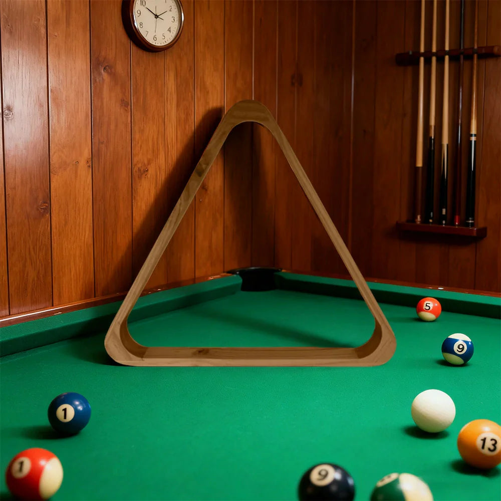 ARIX - Sets 15-Ball & 10-Ball for Triangle Pool Multi-Size Rack, Triangle Wood Solid Finish Wood Natural