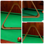 ARIX - Sets 15-Ball & 10-Ball for Triangle Pool Multi-Size Rack, Triangle Wood Solid Finish Wood Natural