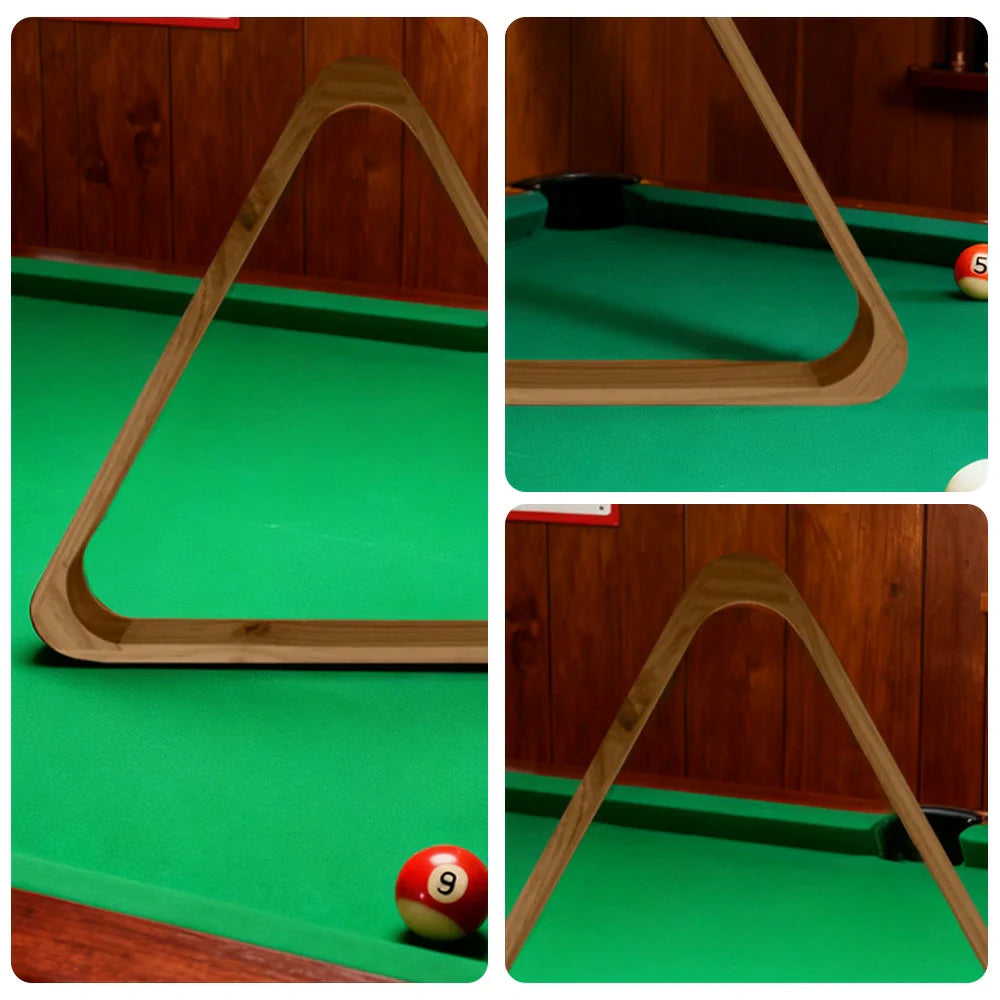 ARIX - Sets 15-Ball & 10-Ball for Triangle Pool Multi-Size Rack, Triangle Wood Solid Finish Wood Natural