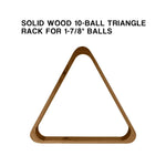 ARIX - Sets 15-Ball & 10-Ball for Triangle Pool Multi-Size Rack, Triangle Wood Solid Finish Wood Natural