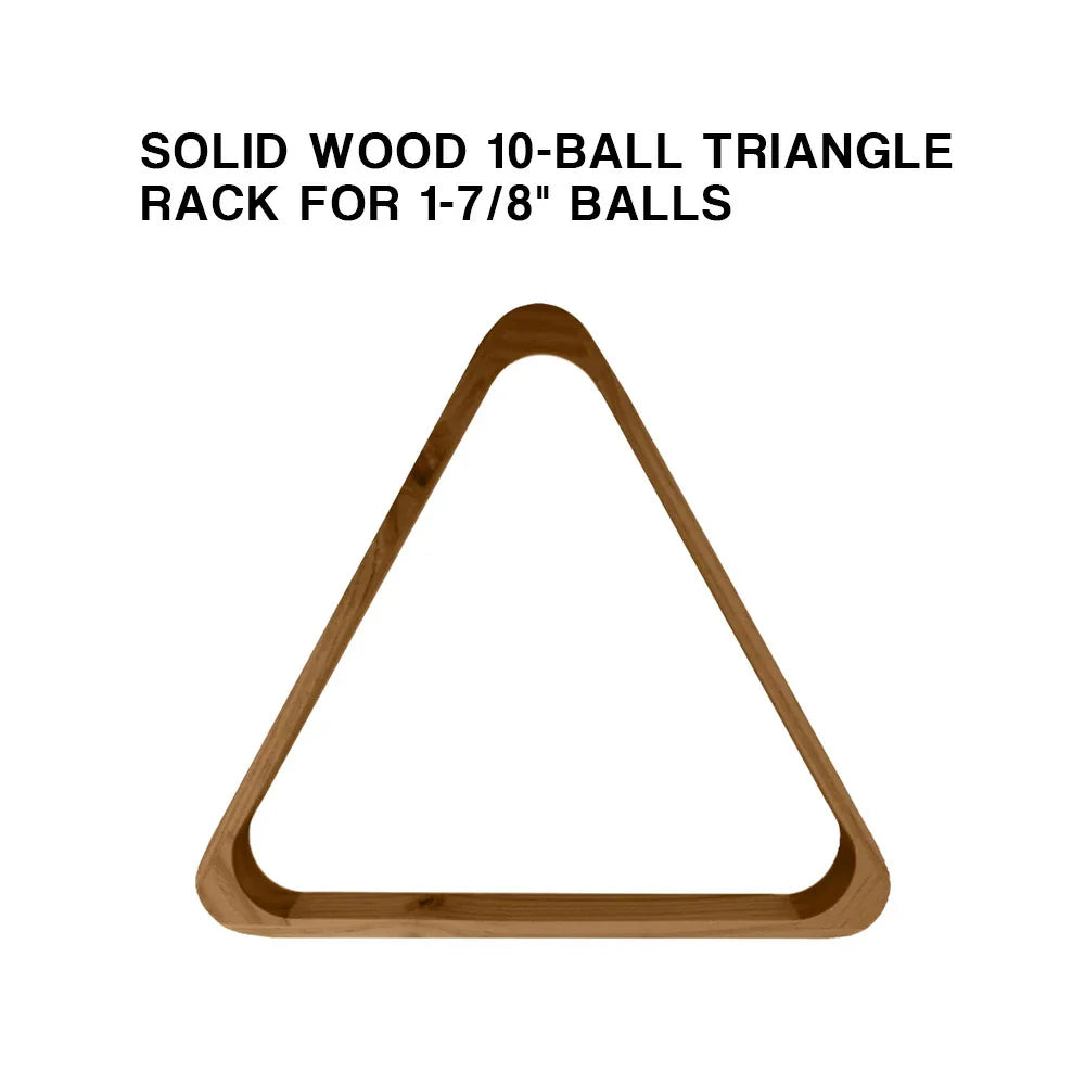 ARIX - Sets 15-Ball & 10-Ball for Triangle Pool Multi-Size Rack, Triangle Wood Solid Finish Wood Natural