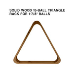 ARIX - Sets 15-Ball & 10-Ball for Triangle Pool Multi-Size Rack, Triangle Wood Solid Finish Wood Natural