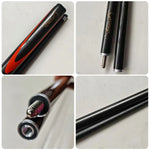 ARIX 145CM Carbon Fiber Cue Stick 9.5MM Tip 1/2 Split Screw Connection Precision Performance Durable & Rust-Free Black