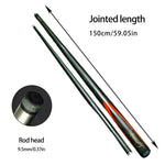 ARIX 145CM Carbon Fiber Cue Stick 9.5MM Tip 1/2 Split Screw Connection Precision Performance Durable & Rust-Free Black