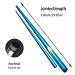 ARIX Carbon Fiber Cue Stick 9.5MM Tip 145CM 1/2 Split Screw Connection Precision Performance Durable & Rust-Free Blue