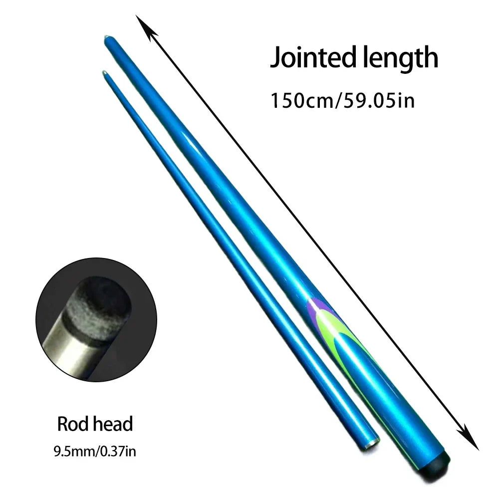 ARIX Carbon Fiber Cue Stick 9.5MM Tip 145CM 1/2 Split Screw Connection Precision Performance Durable & Rust-Free Blue