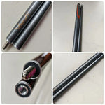 ARIX Carbon Fiber Cue Stick 9.5MM Tip 145CM 1/2 Split Screw Connection Precision Performance Durable & Rust-Free Silver