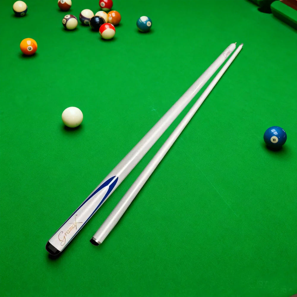 ARIX Carbon Fiber Cue Stick 9.5MM Tip 145CM 1/2 Split Screw Connection Precision Performance Durable & Rust-Free White