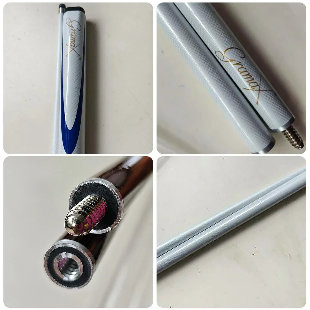 ARIX Carbon Fiber Cue Stick 9.5MM Tip 145CM 1/2 Split Screw Connection Precision Performance Durable & Rust-Free White