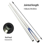 ARIX Carbon Fiber Cue Stick 9.5MM Tip 145CM 1/2 Split Screw Connection Precision Performance Durable & Rust-Free White