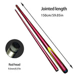 ARIX Carbon Fiber Cue Stick 9.5MM Tip 145CM 1/2 Split Screw Connection Precision Performance Durable & Rust-Free Wine