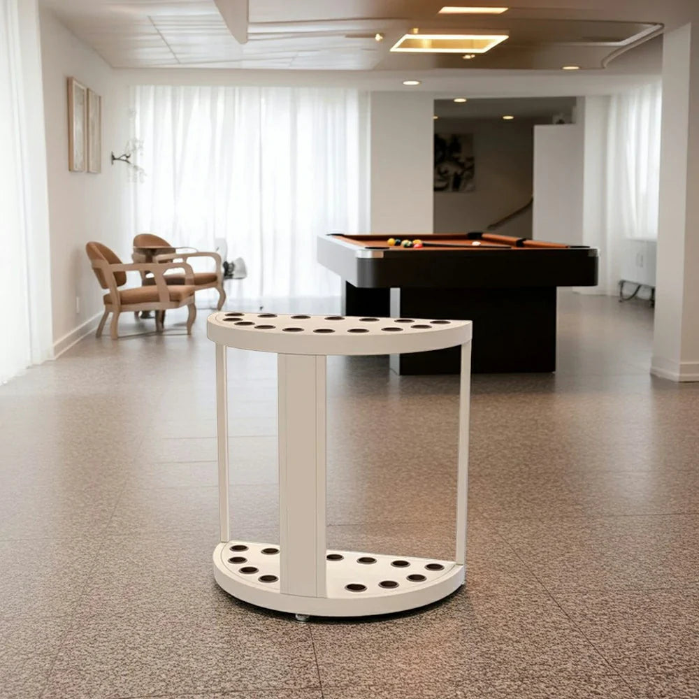ARIX 15-Hole Acrylic Cue Rack Free-Standing Stable Design with Non-Slip Base Smooth Protective Edges Beige
