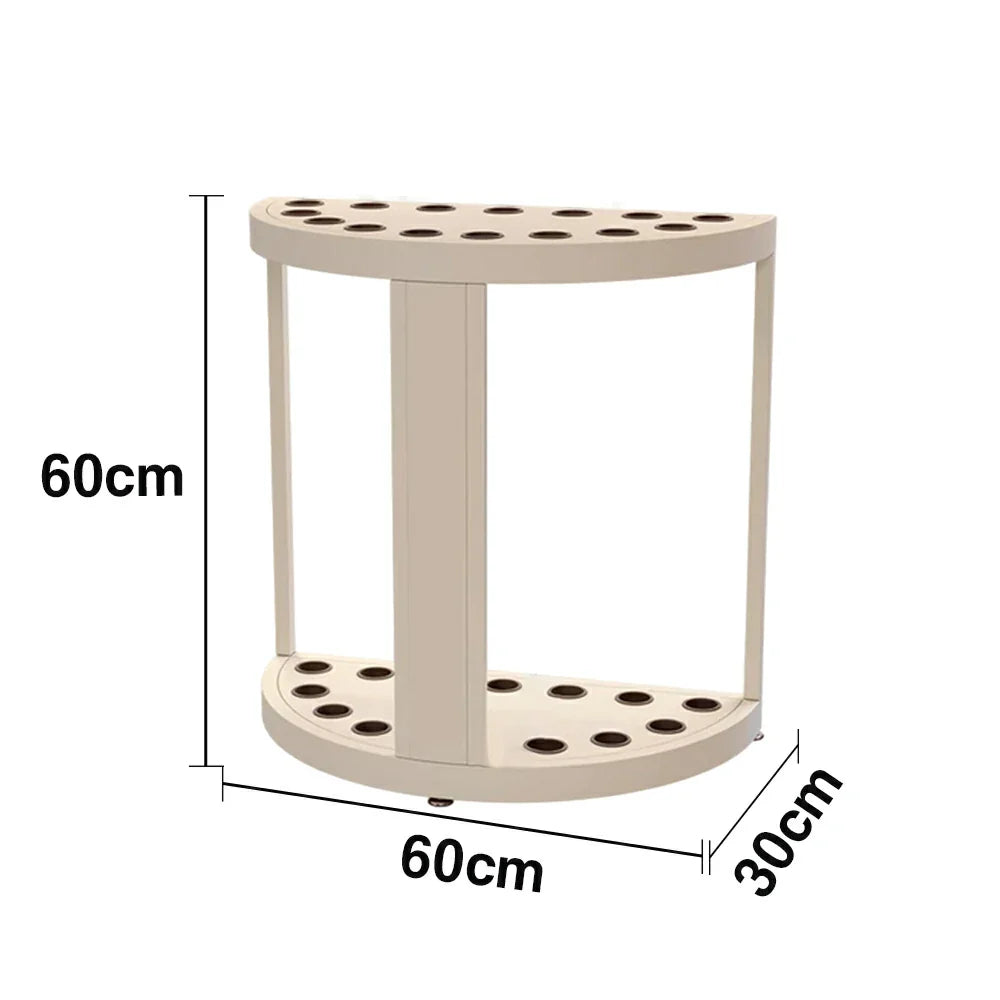 ARIX 15-Hole Acrylic Cue Rack Free-Standing Stable Design with Non-Slip Base Smooth Protective Edges Beige