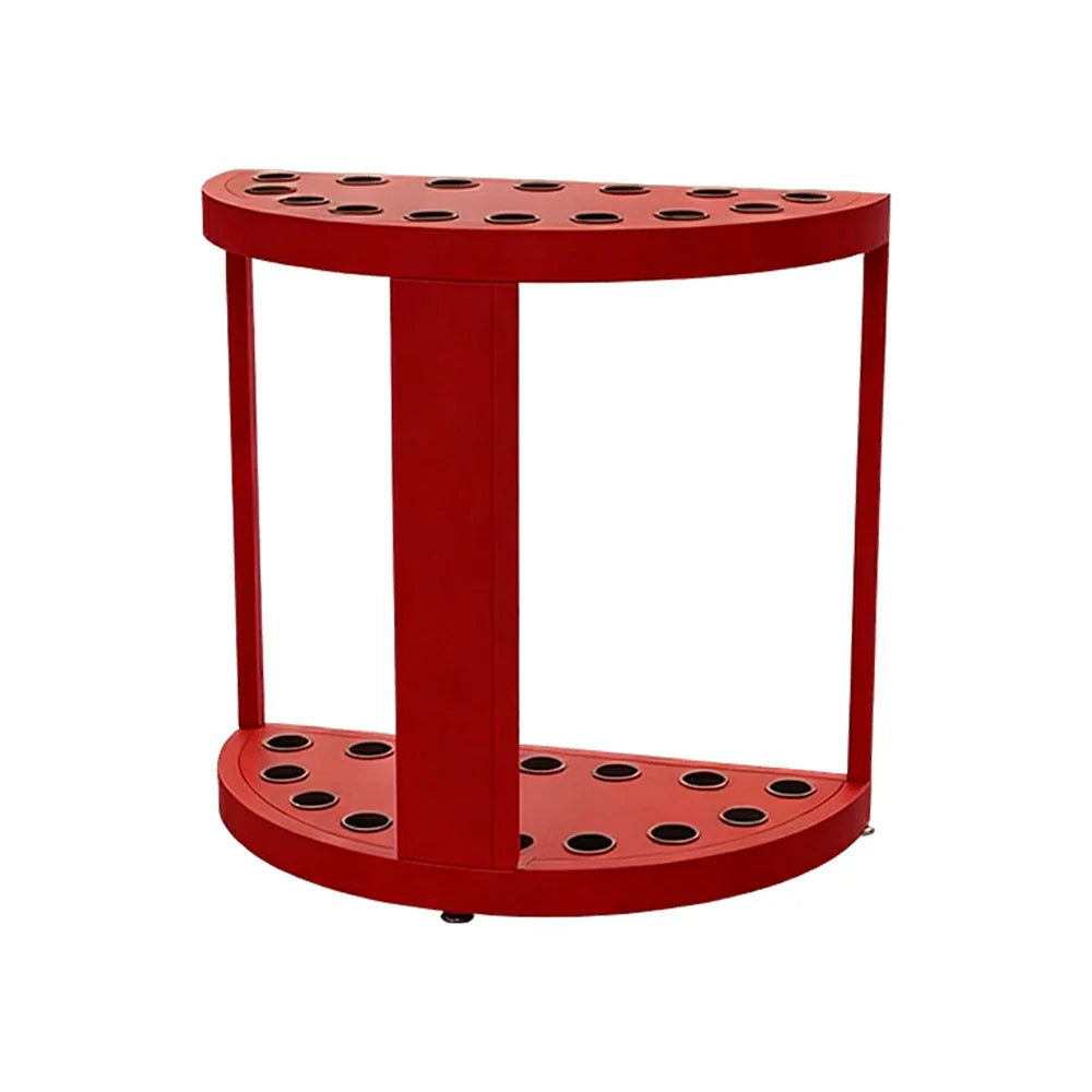 ARIX 15-Hole Acrylic Cue Rack Free-Standing Stable Design with Non-Slip Base Smooth Protective Edges Red