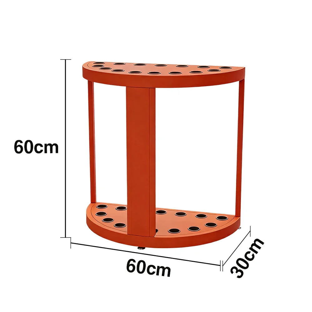 ARIX 15-Hole Acrylic Cue Rack Free-Standing Stable Design with Non-Slip Base Smooth Protective Edges Orange