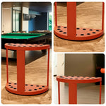 ARIX 15-Hole Acrylic Cue Rack Free-Standing Stable Design with Non-Slip Base Smooth Protective Edges Orange
