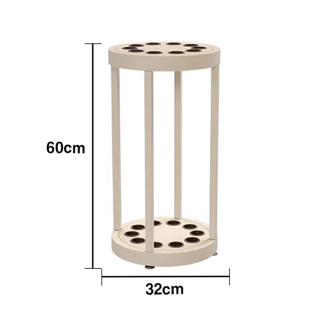 ARIX 10-Hole Acrylic Cue Rack Free-Standing Stable Design with Non-Slip Base Smooth Protective Edges Beige
